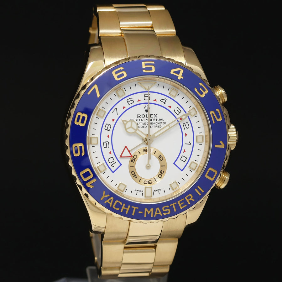 MINT 2021 MERCEDES HANDS Rolex Yacht-Master 2 Yellow Gold 44mm 116688 Watch Box