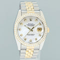 DIAMONDS MINT Rolex DateJust Jubilee Two Tone Gold 36mm 116233 White Diamond Watch