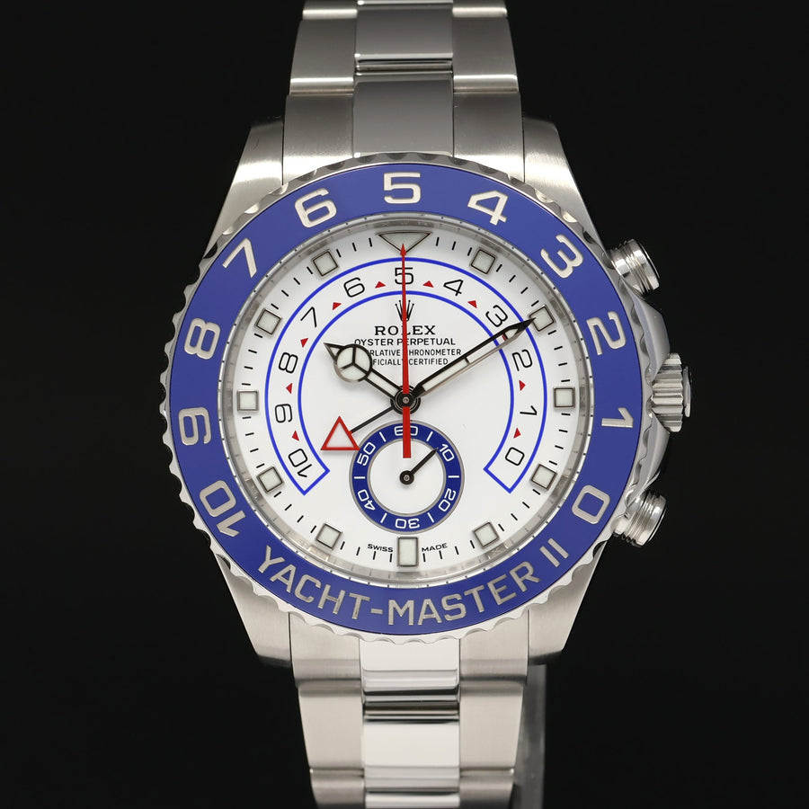 2020 MINT Rolex Yacht-Master 2 MERC HANDS Steel 44mm Blue 116680 Watch Box