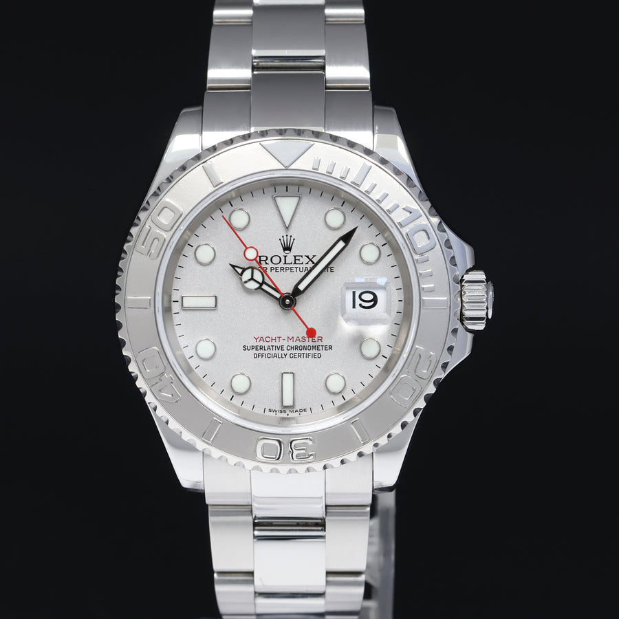 2009 MINT Rolex Yacht-Master 16622 Steel Platinum Bezel Oyster 40mm Watch Box