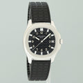 2006 PAPERS Patek Philippe Steel Aquanaut Black Rubber JUMBO 5065a-001 38mm Watch