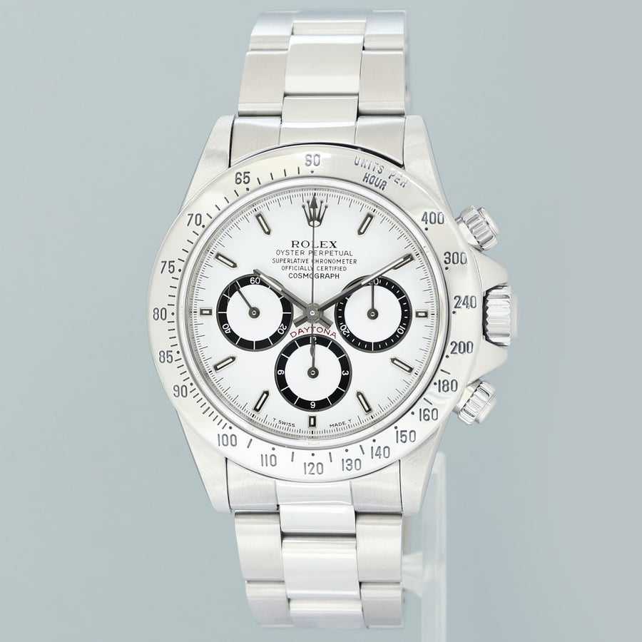 1991 Rolex 16520 Zenith Daytona Tritium White Inverted 6 40mm Chrono Watch Box