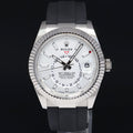 2023 Mint Rolex White Sky-Dweller White Gold Oysterflex 336239 Watch Box