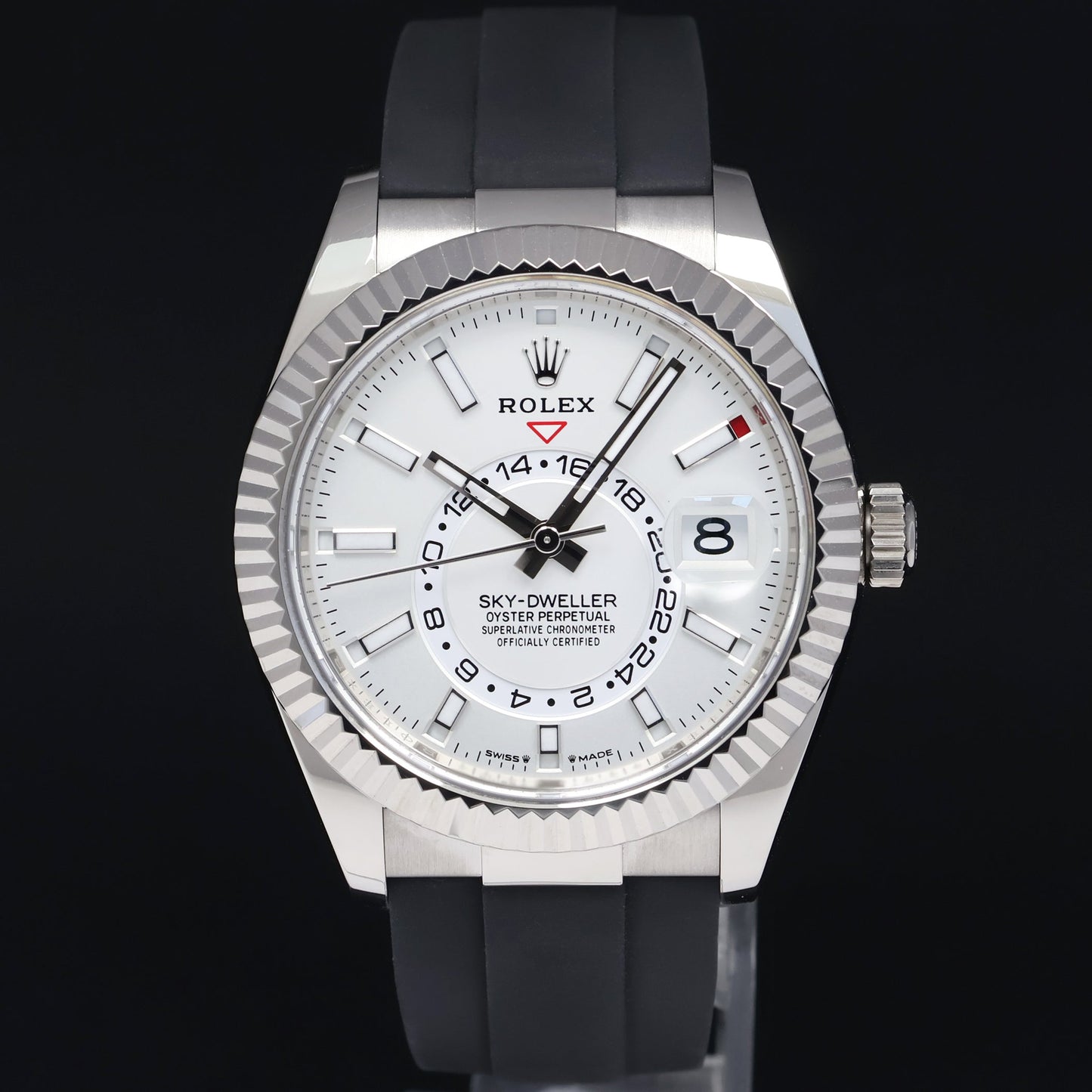 2023 Mint Rolex White Sky-Dweller White Gold Oysterflex 336239 Watch Box