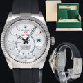 2023 Mint Rolex White Sky-Dweller White Gold Oysterflex 336239 Watch Box