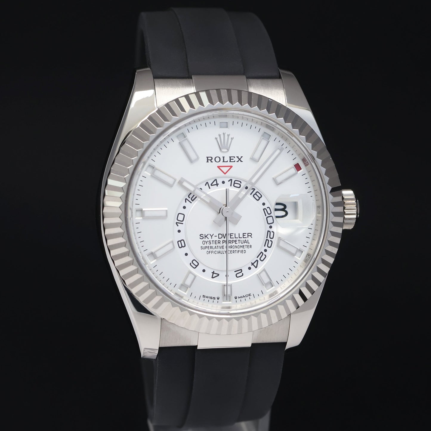 2023 Mint Rolex White Sky-Dweller White Gold Oysterflex 336239 Watch Box