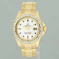 MINT Rolex Yacht-Master Yellow Gold 16628 40mm White Sapphire Diamond Bezel Watch Box