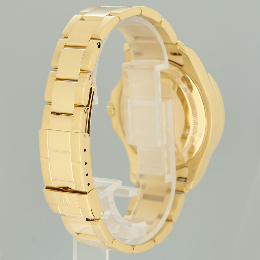 MINT Rolex Yacht-Master Yellow Gold 16628 40mm White Sapphire Diamond Bezel Watch Box