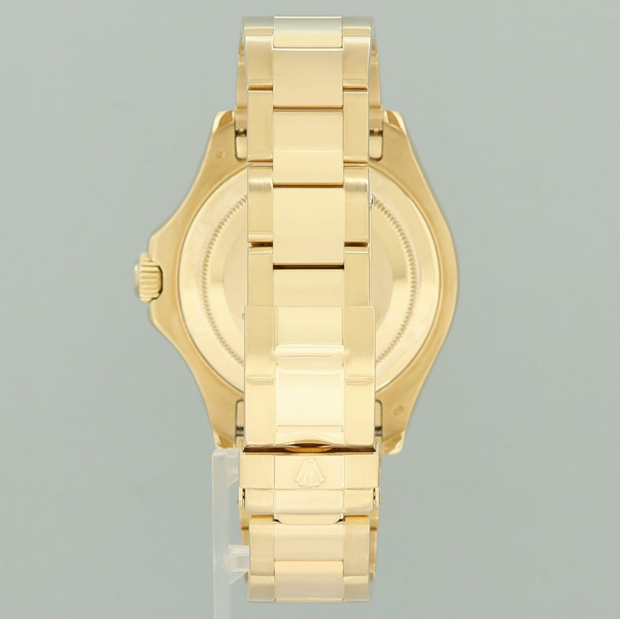 MINT Rolex Yacht-Master Yellow Gold 16628 40mm White Sapphire Diamond Bezel Watch Box
