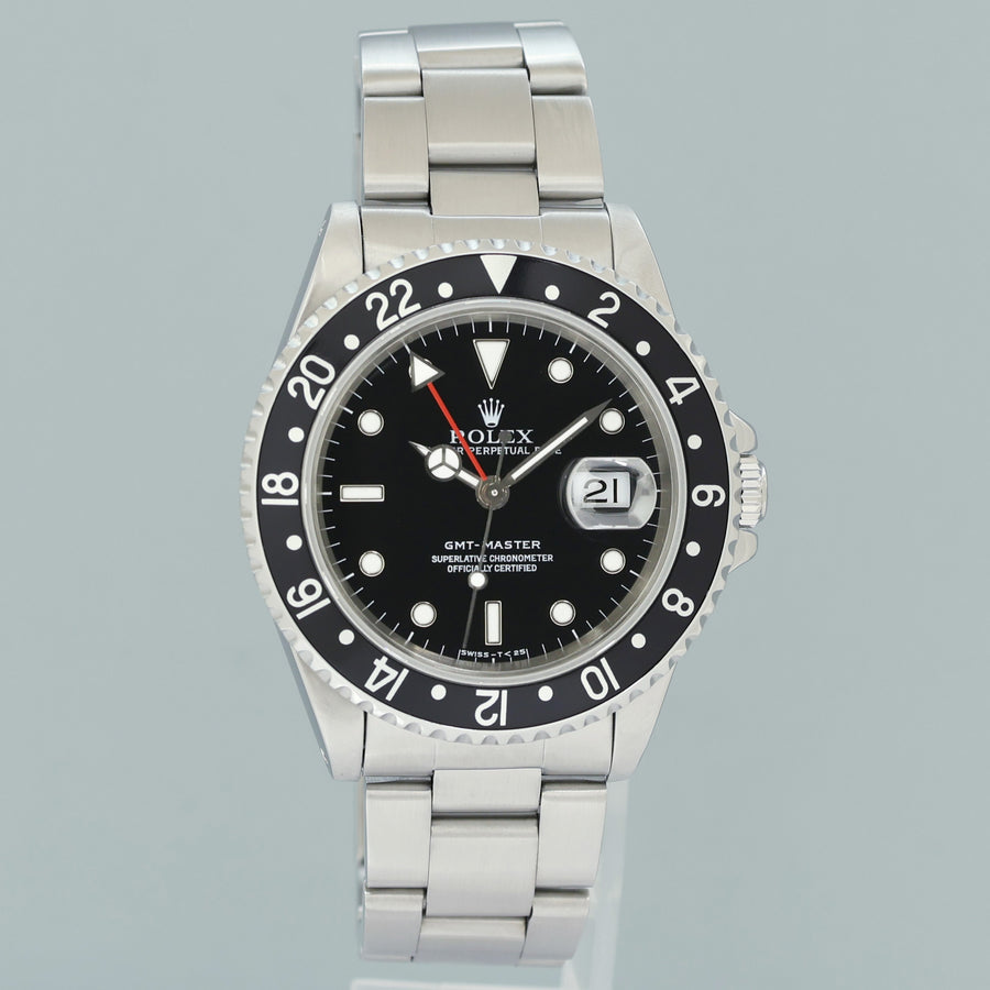 PAPERS 2000 MINT Rolex 16700 GMT-Master Steel Black Insert 40mm Watch Box