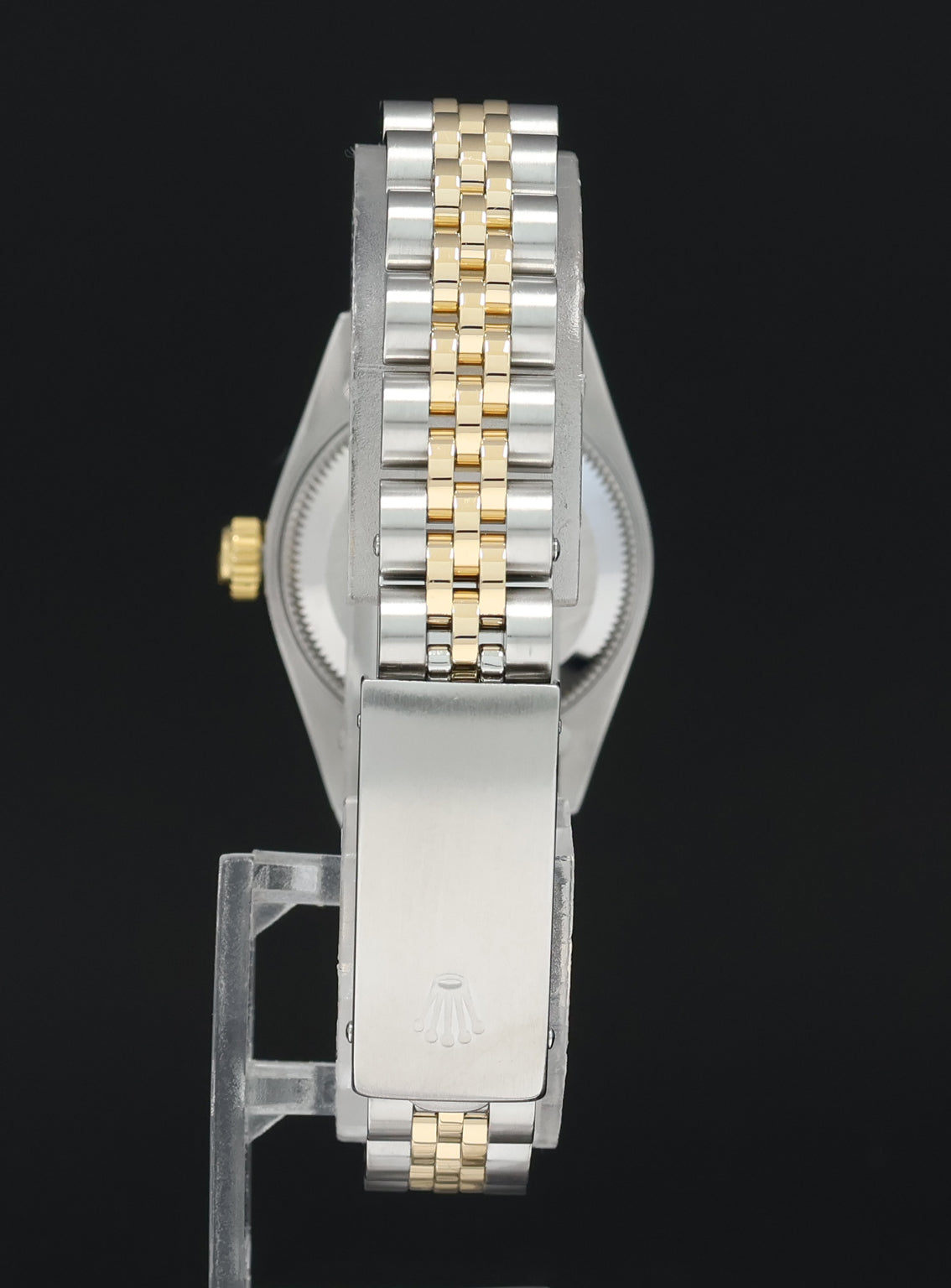 MINT Ladies Rolex 26mm 69173 DateJust White Roman Two Tone Yellow Gold Jubilee Watch