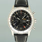 MINT Breitling Navitimer World A24322 46mm Black Steel Chrono GMT Watch