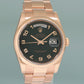 MINT Rolex President Day Date Rose Gold 118205 Black Arabic 36mm Watch Box