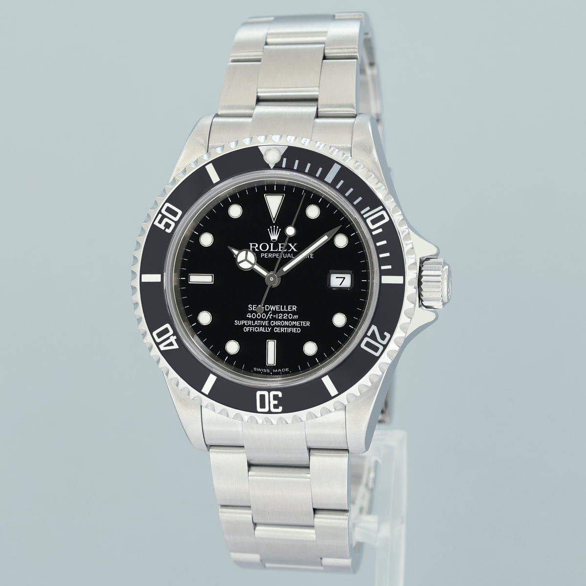 2005 PAPERS 2026 RSC PAPERS MINT Rolex Sea-Dweller Steel 16600 Black 40mm Watch