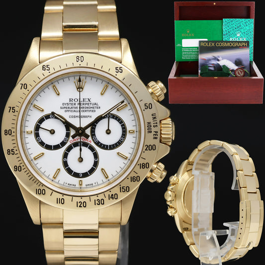 1988 Rolex Daytona 16528 Zenith White Floating Cosmograph Porcelain R Serial Watch