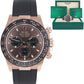 New 2022 Rolex Daytona Ceramic 116515LN Rose Gold Chocolate Stick Oysterflex Watch