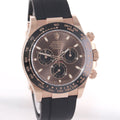 MINT 2022 Rolex Daytona Ceramic 116515LN Rose Gold Chocolate Stick Oysterflex Watch