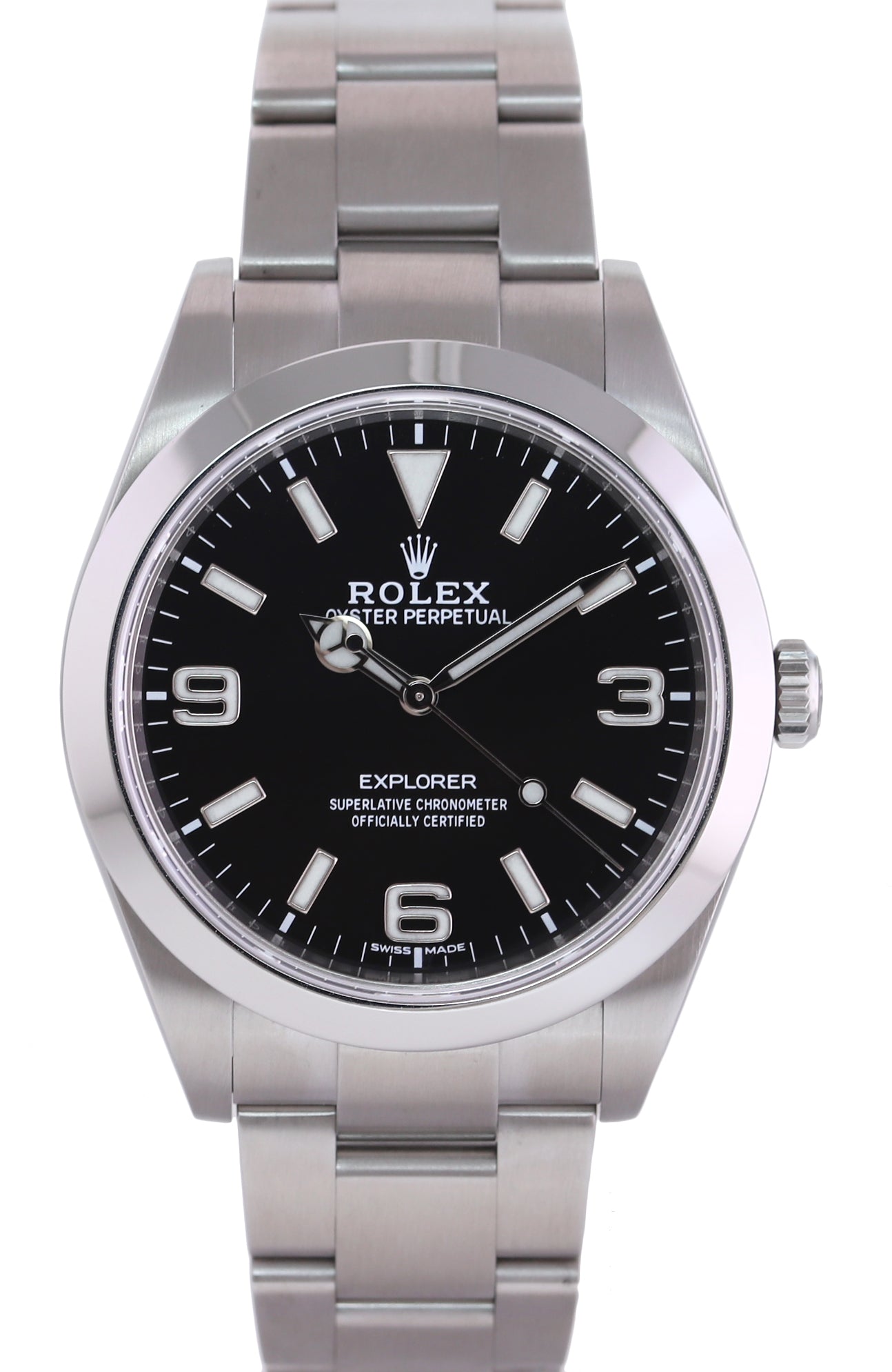 2017 MINT Rolex 214270 Explorer Black BLUE LUME 3-6-9 Steel 39mm Watch Box