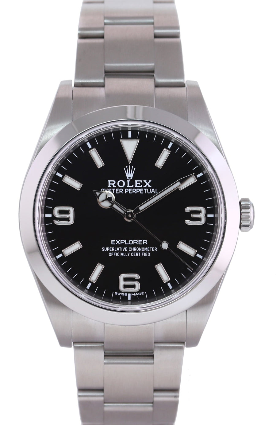 2019 MINT Rolex 214270 Explorer Black BLUE LUME 3-6-9 Steel 39mm Watch Box