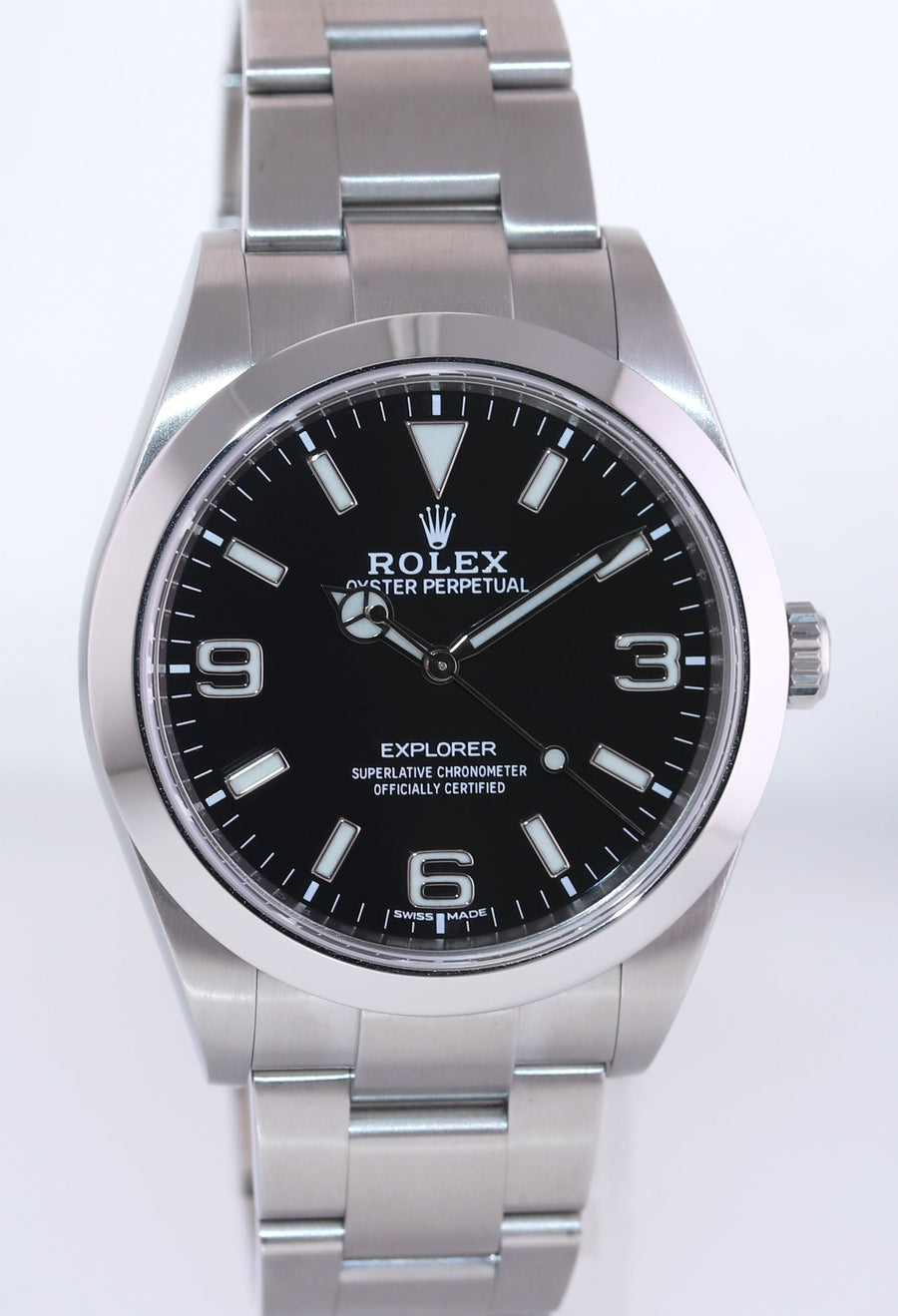 2019 MINT Rolex 214270 Explorer Black BLUE LUME 3-6-9 Steel 39mm Watch Box
