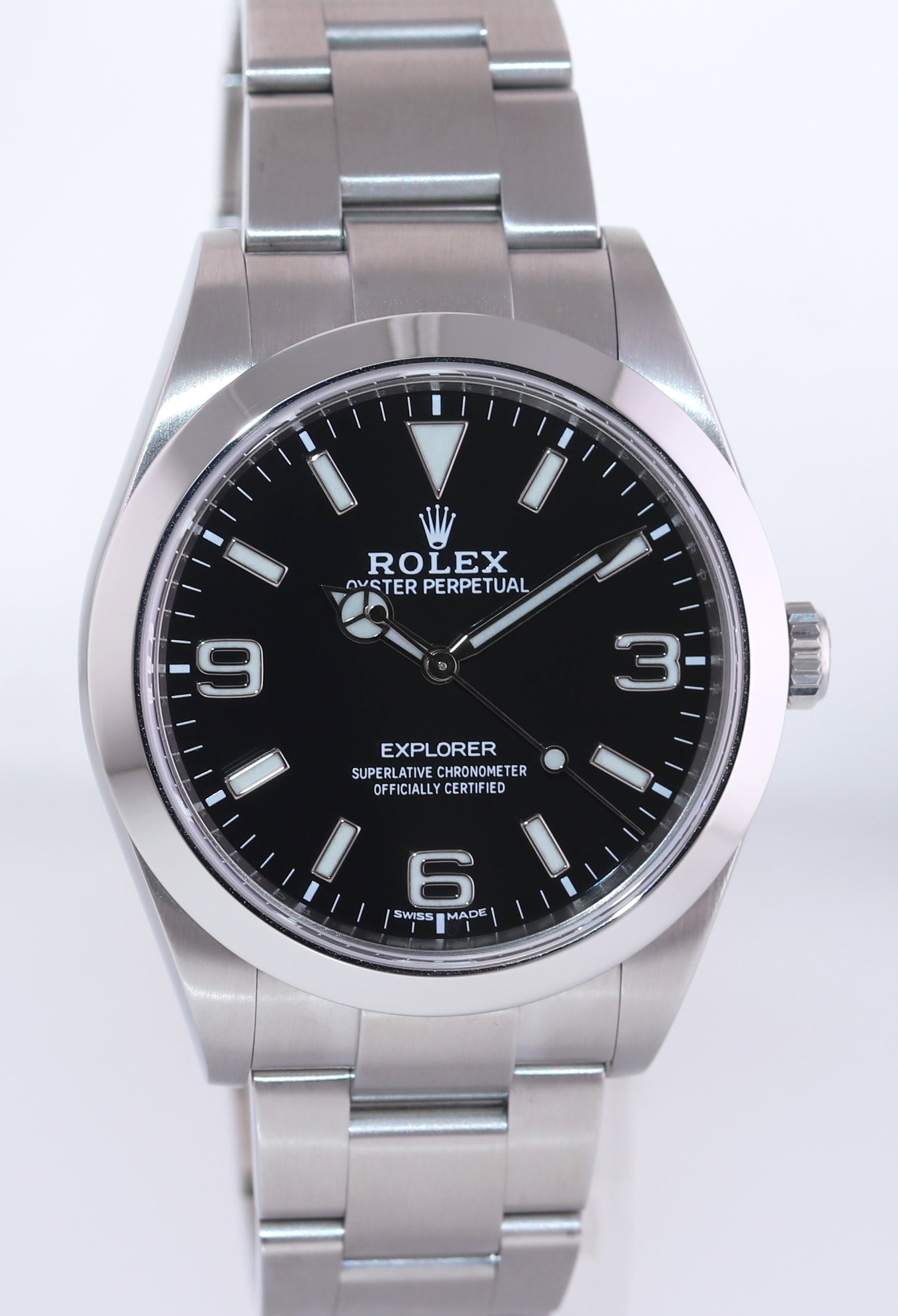 2017 MINT Rolex 214270 Explorer Black BLUE LUME 3-6-9 Steel 39mm Watch Box