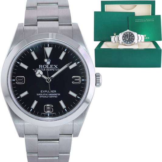 2014 Rolex 214270 Explorer Black Arabic Dial Steel 39mm Mark 1 Mk1 Oyster Watch Box