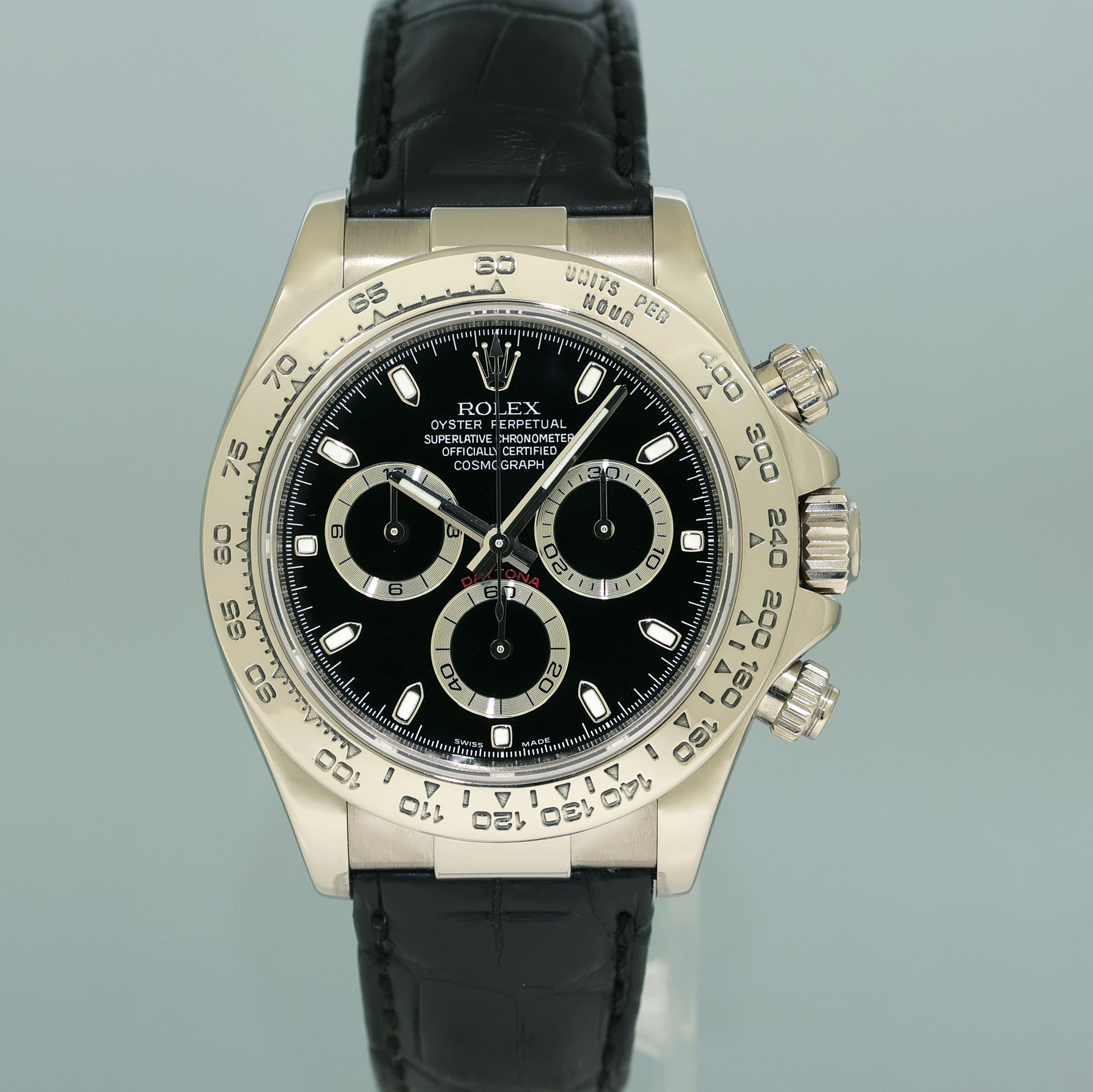 2007 MINT PAPERS Rolex Daytona White Gold 116519 Black Stick Leather Watch Box
