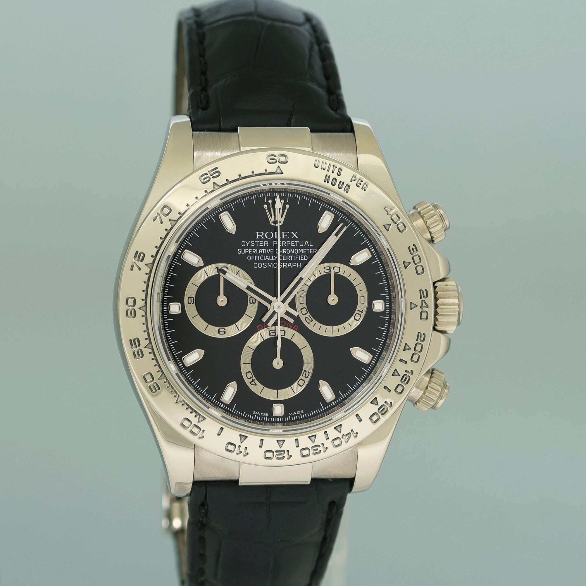 2007 MINT PAPERS Rolex Daytona White Gold 116519 Black Stick Leather Watch Box