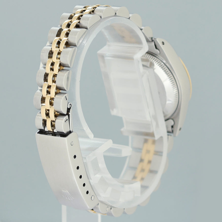 MINT Champagne Ladies Rolex 26mm DateJust 69173 Two Tone Yellow Gold Jubilee Watch