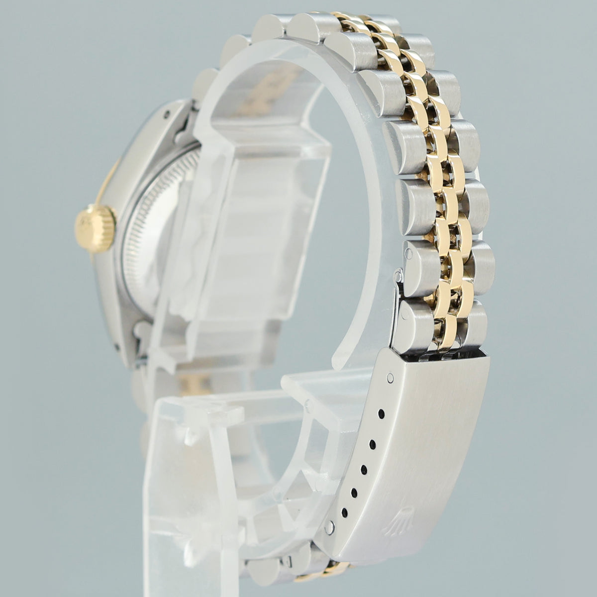 MINT Champagne Ladies Rolex 26mm DateJust 69173 Two Tone Yellow Gold Jubilee Watch
