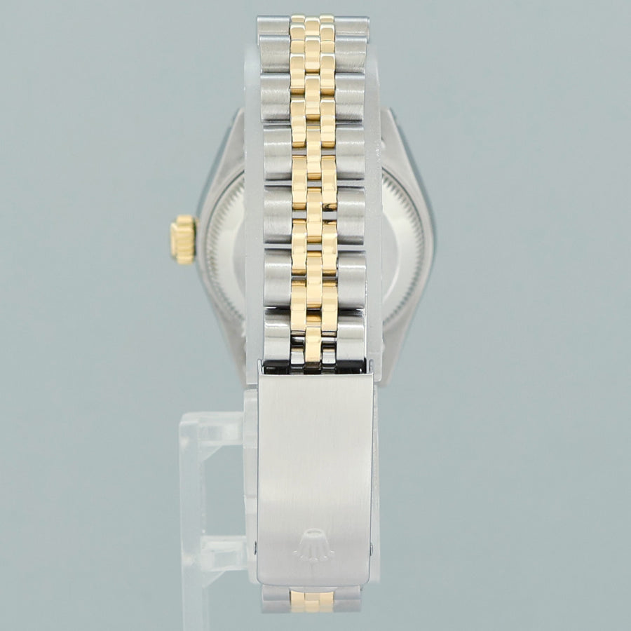 MINT Champagne Ladies Rolex 26mm DateJust 69173 Two Tone Yellow Gold Jubilee Watch