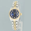Ladies Rolex 26mm 69173 DateJust Blue Diamond Two Tone Yellow Gold Jubilee Watch