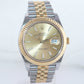 NEW 2022 PAPERS Rolex DateJust 41 126333 Two Tone Gold Champagne Jubilee Watch