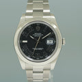 PAPERS MINT 2016 Rolex Datejust II 116300 Black Wimbledon Oyster 41mm Watch Box
