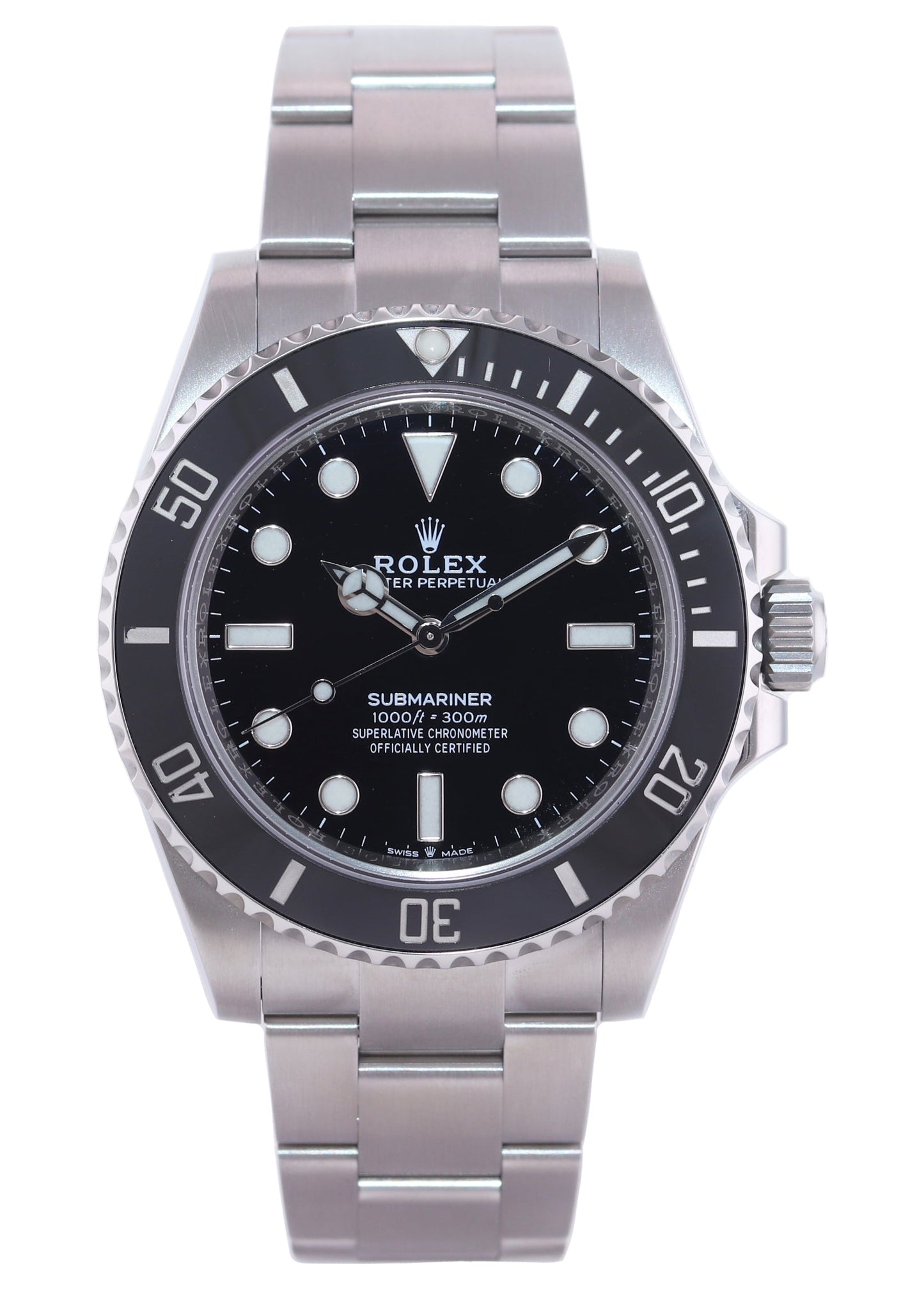 2024 NEW PAPERS Rolex Submariner 41mm Black Ceramic 124060LN No Date Watch Box