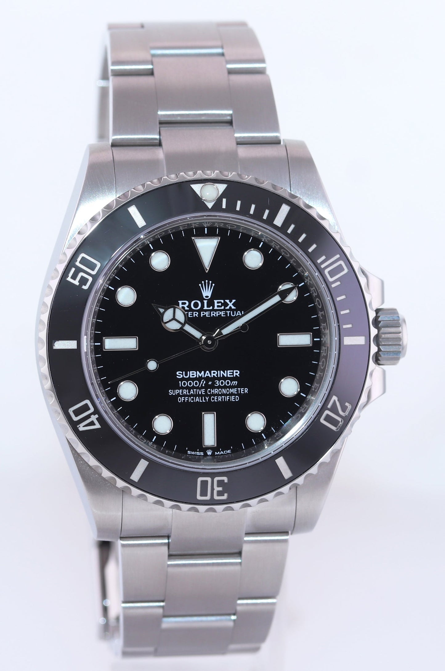 MINT 2022 Rolex Submariner 41mm Black Ceramic Steel 124060LN No Date Watch Box