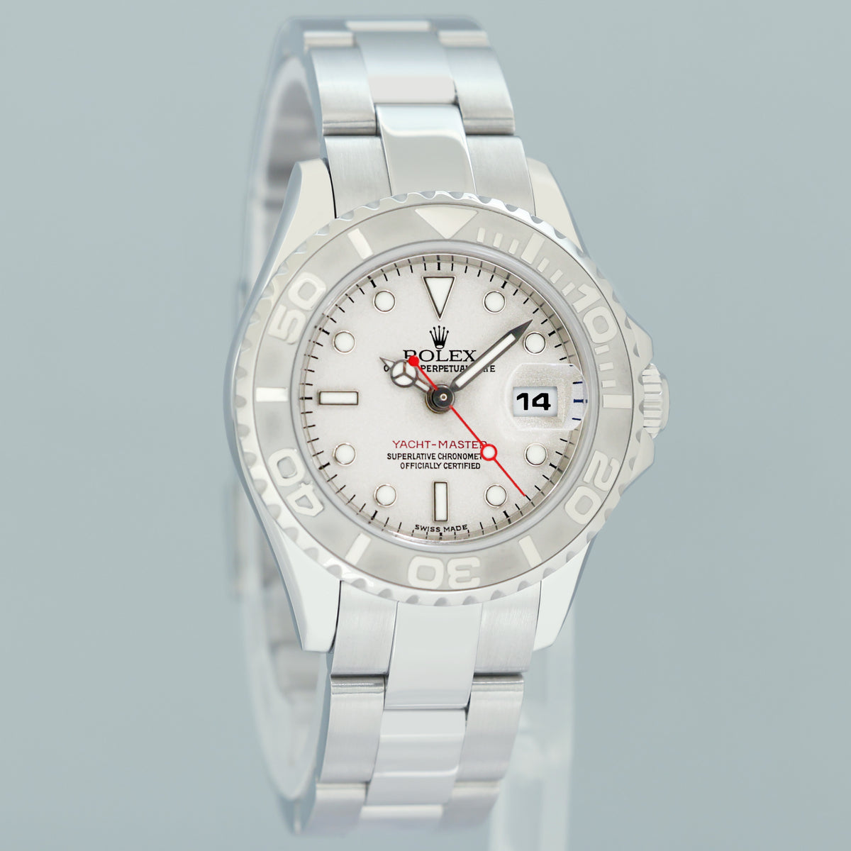 MINT Ladies Rolex Yacht-Master Steel 169622 29mm Platinum Watch Box