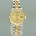 MINT PAPERS Ladies Rolex DateJust 26mm 69173 Two Tone Champagne Gold Jubilee Watch