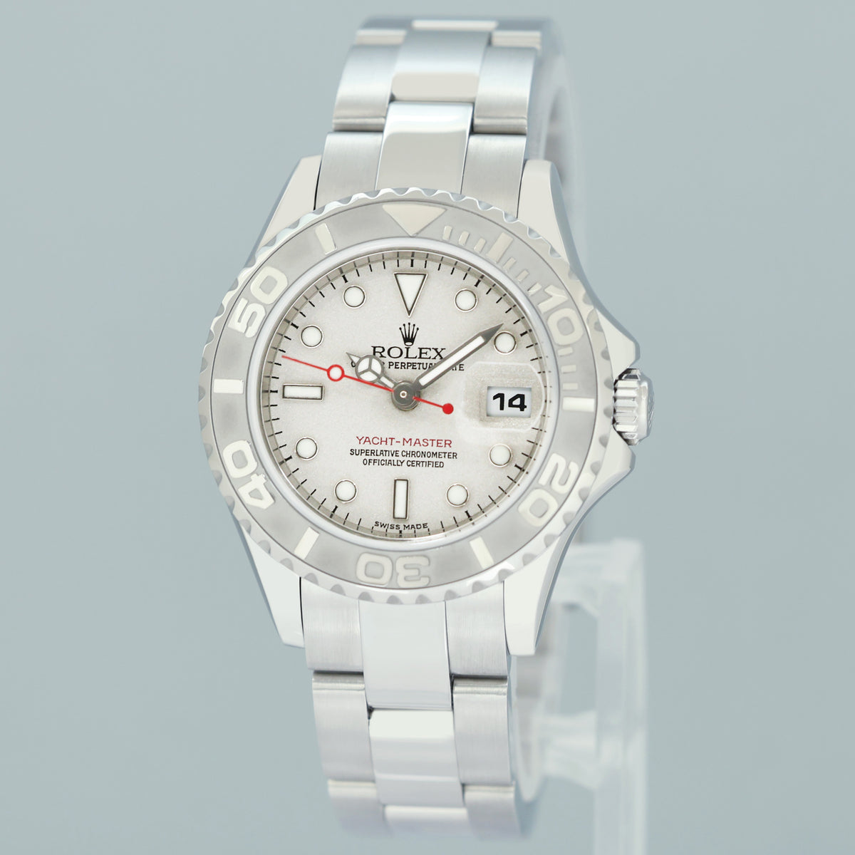 MINT Ladies Rolex Yacht-Master Steel 169622 29mm Platinum Watch Box