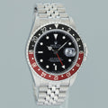TRITIUM PAPERS MINT Rolex GMT-Master II 2 Coke Red Steel 16710 40mm Jubilee Watch