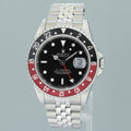 TRITIUM PAPERS MINT Rolex GMT-Master II 2 Coke Red Steel 16710 40mm Jubilee Watch