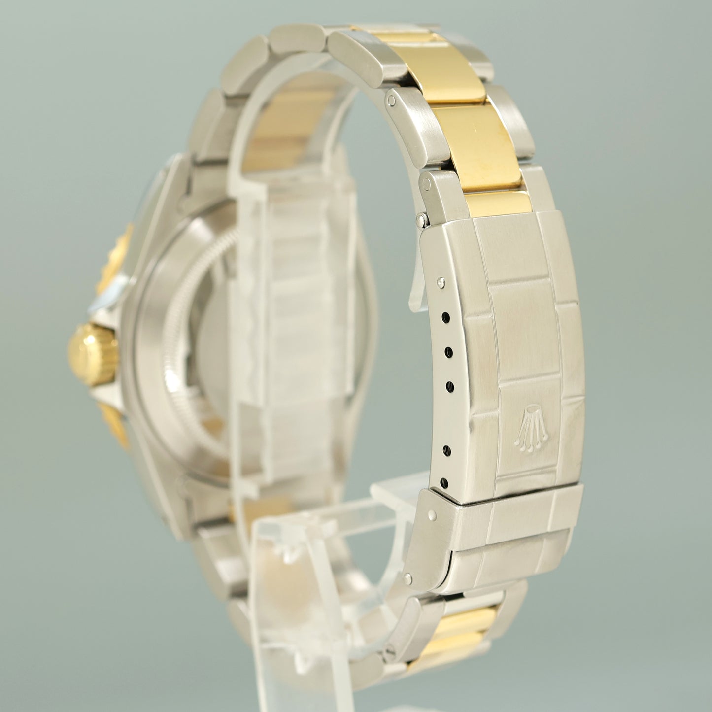 1989 MINT Rolex Submariner 16613LB Gold Steel Two Tone Yellow Gold Sunburst Blue Dial Watch