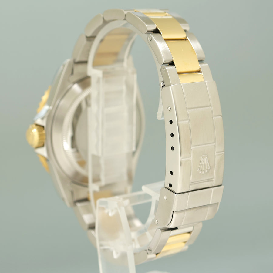 1989 MINT Rolex Submariner 16613LB Gold Steel Two Tone Yellow Gold Sunburst Blue Dial Watch
