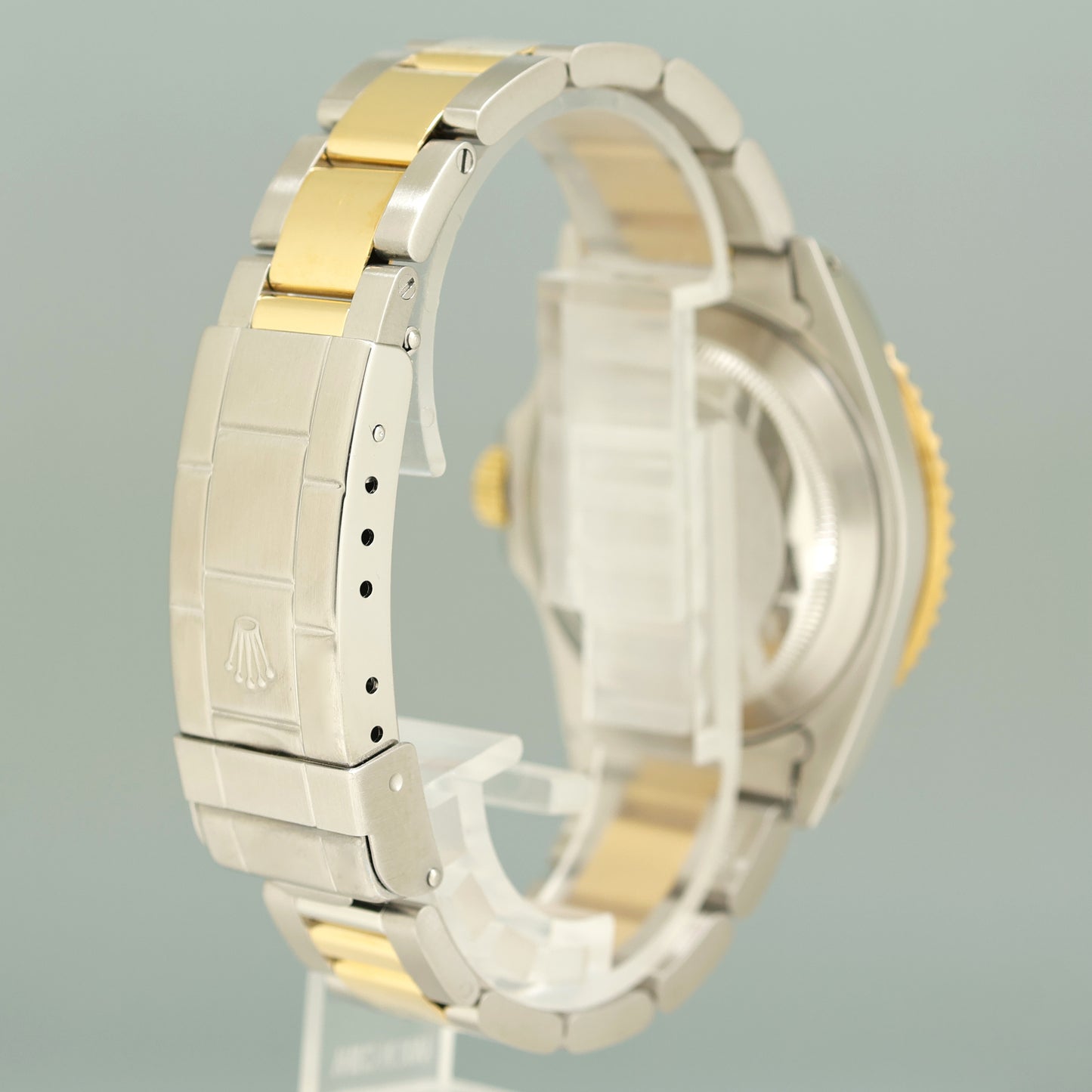 1989 MINT Rolex Submariner 16613LB Gold Steel Two Tone Yellow Gold Sunburst Blue Dial Watch