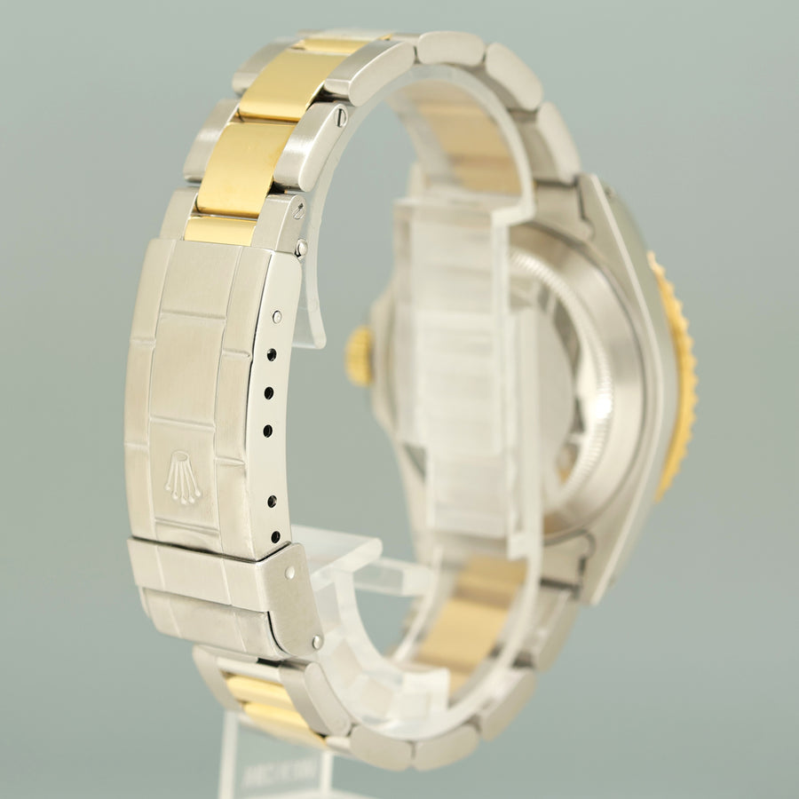 1989 MINT Rolex Submariner 16613LB Gold Steel Two Tone Yellow Gold Sunburst Blue Dial Watch