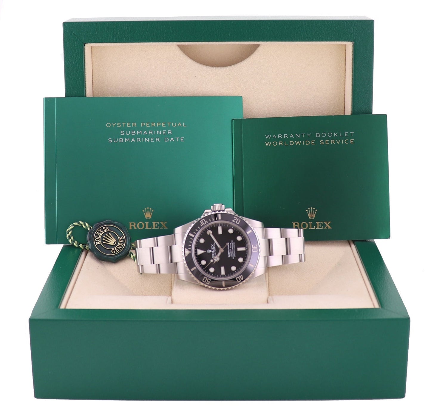 MINT 2022 Rolex Submariner 41mm Black Ceramic Steel 124060LN No Date Watch Box