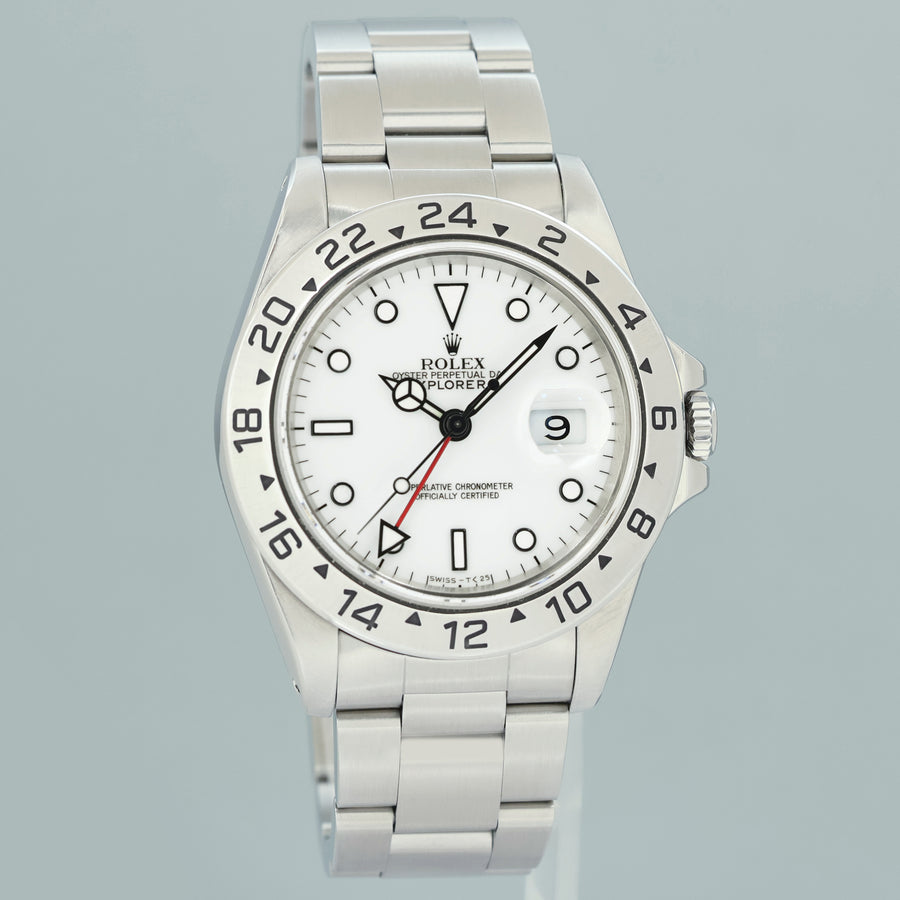 1994 MINT Rolex Explorer II White 16570 40mm Polar Stainless Steel Tritium Watch Box