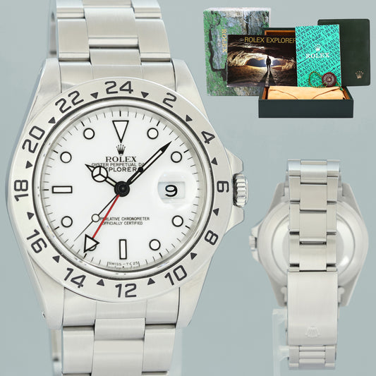 1994 MINT Rolex Explorer II White 16570 40mm Polar Stainless Steel Tritium Watch Box