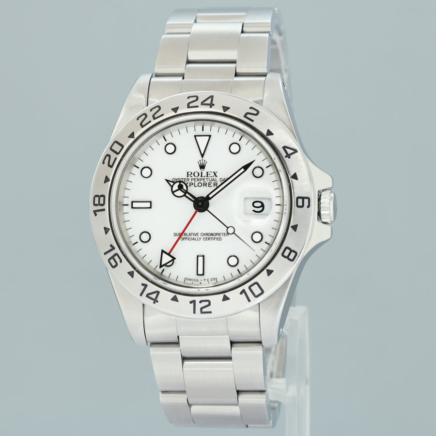 1994 MINT Rolex Explorer II White 16570 40mm Polar Stainless Steel Tritium Watch Box
