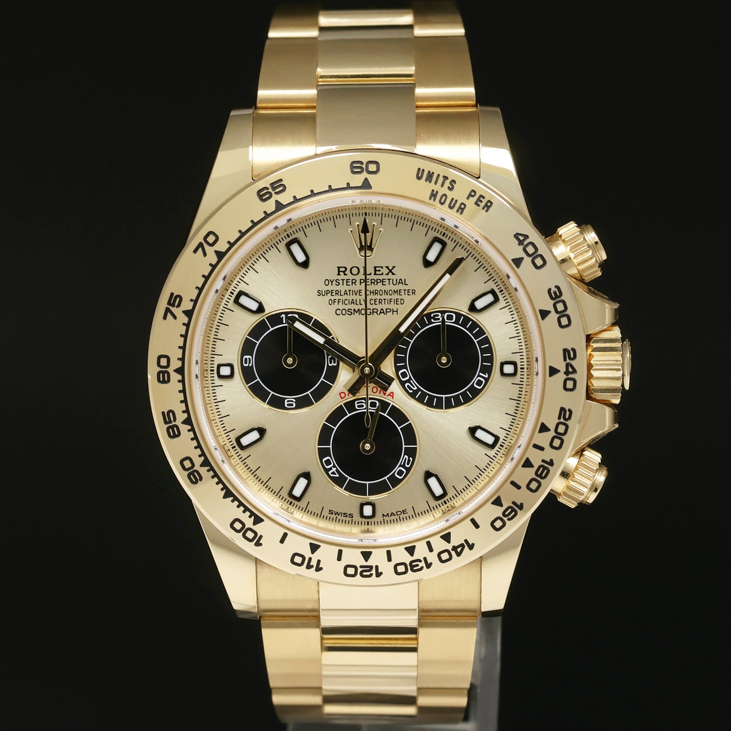 2020 NEW PAPERS Rolex Daytona 116508 Champagne Pikachu Chrono Yellow Gold Watch